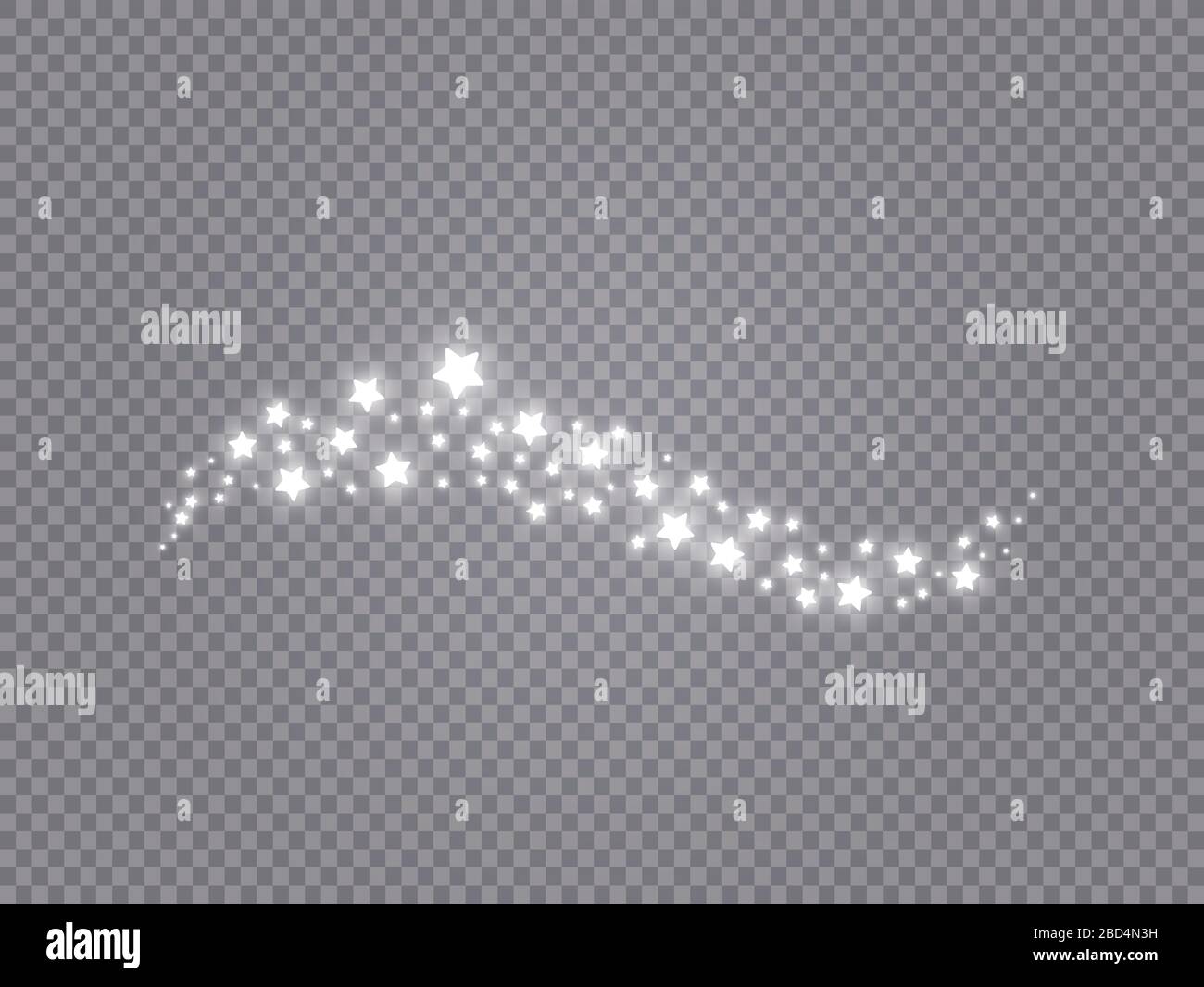 Vector magic dust on isolated transparent background. Blue dust png, magical  glow png, blue light. Christmas dust. Stock Vector