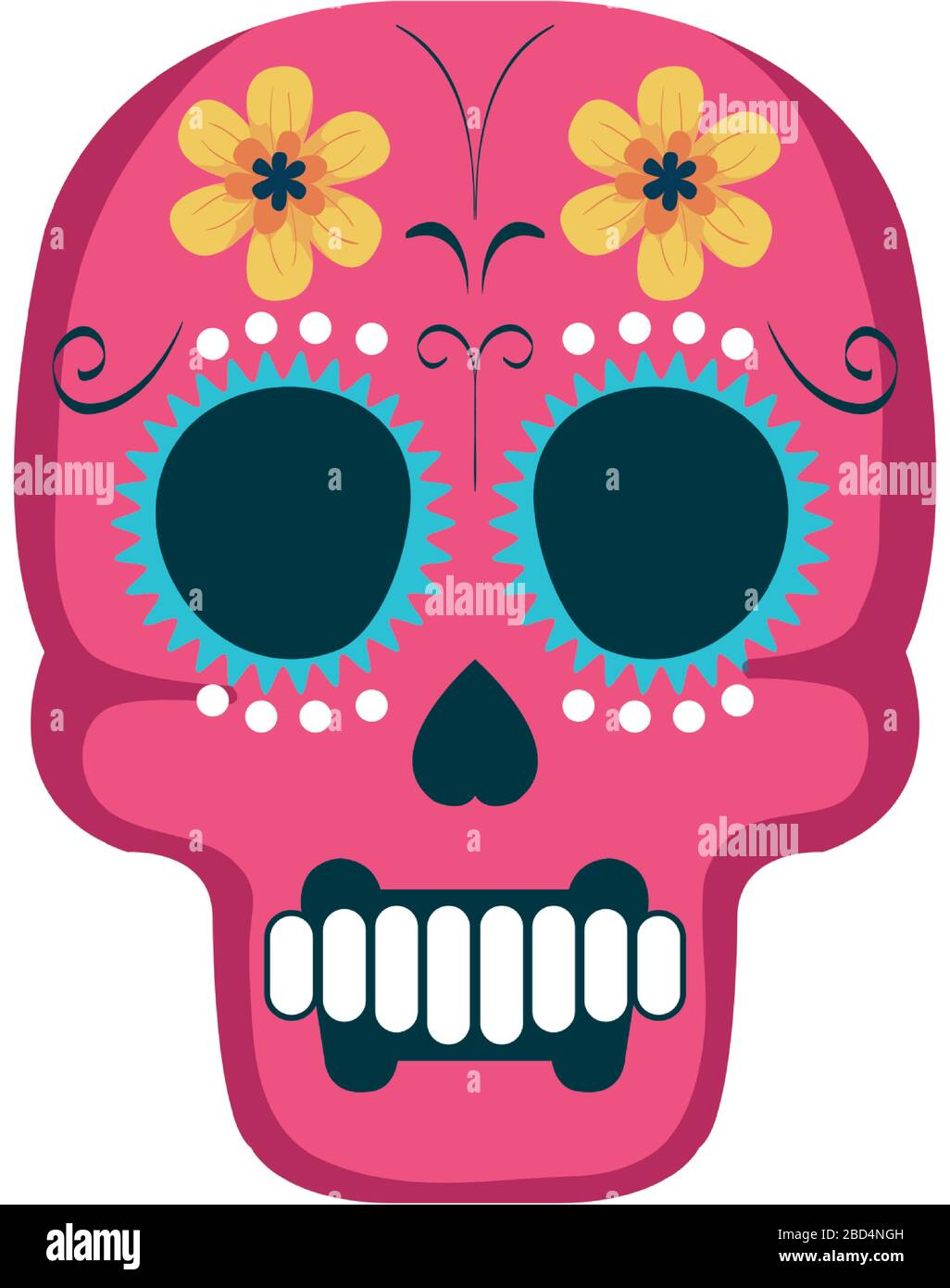 Isolated mexican skull vector design Stock Vector Image & Art - Alamy