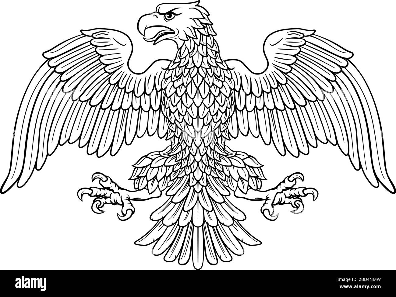 Eagle Imperial Heraldic Symbol Stock Vector