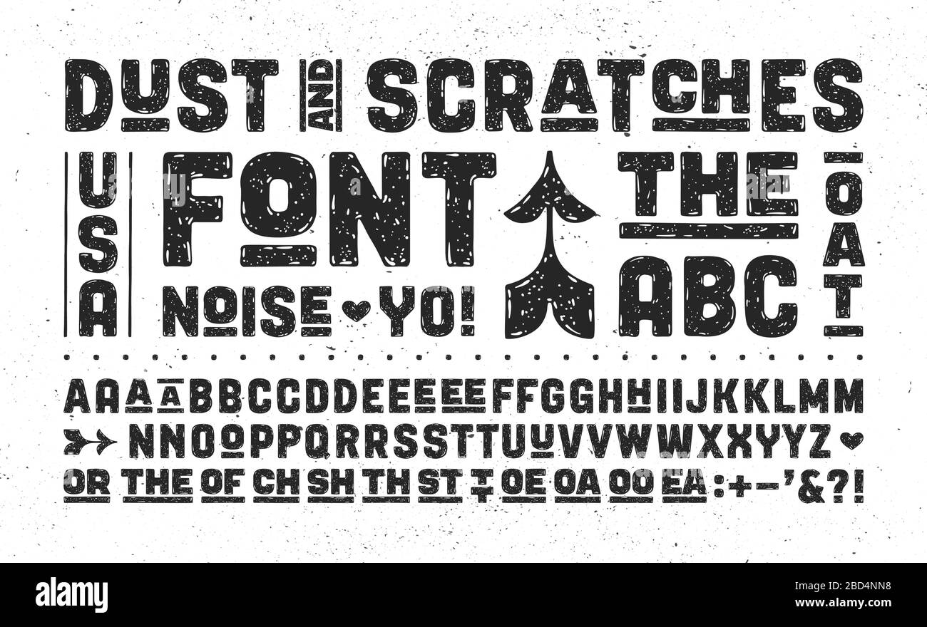 Hand-drawn alphabet and font Stock Vector Image & Art - Alamy
