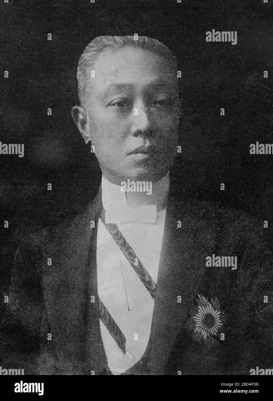 Japanese politician Prince Saionji Kinmochi (1849-1940). who served as Prime Minister from 1906 to 1908 and from 1911 to 1912 Stock Photo