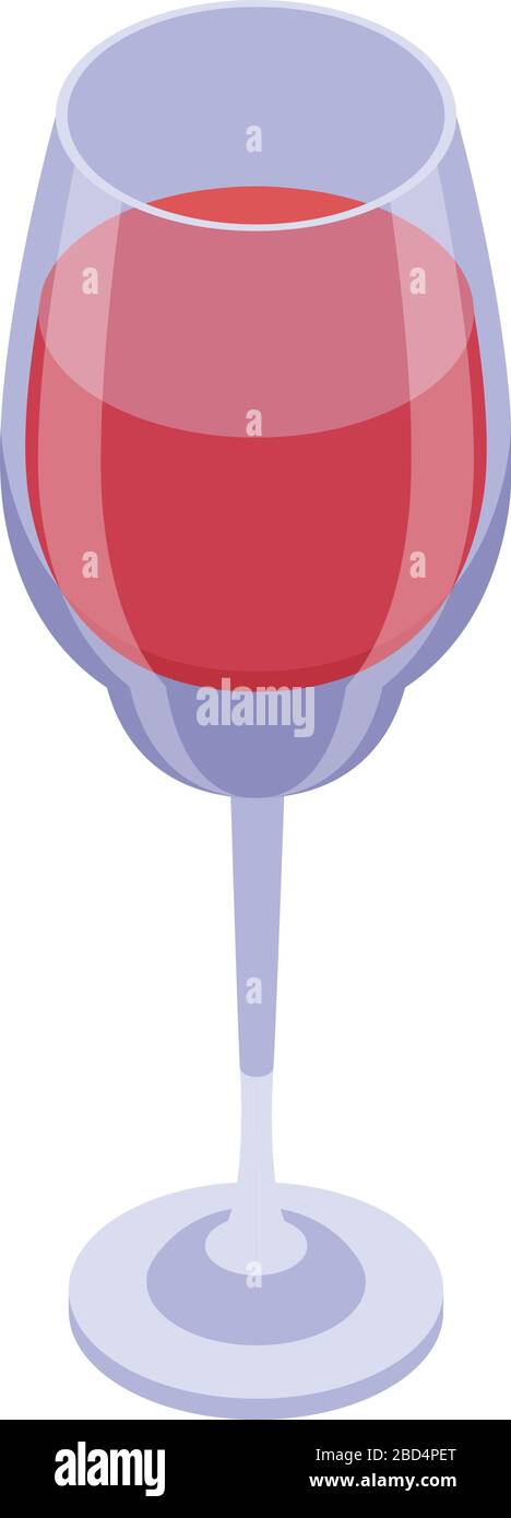 Red wine glass icon, isometric style Stock Vector Image & Art - Alamy