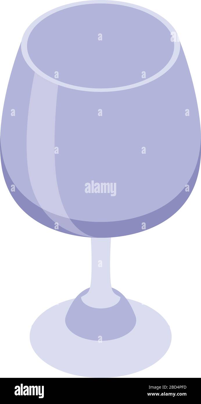 Snifter glass icon, isometric style Stock Vector