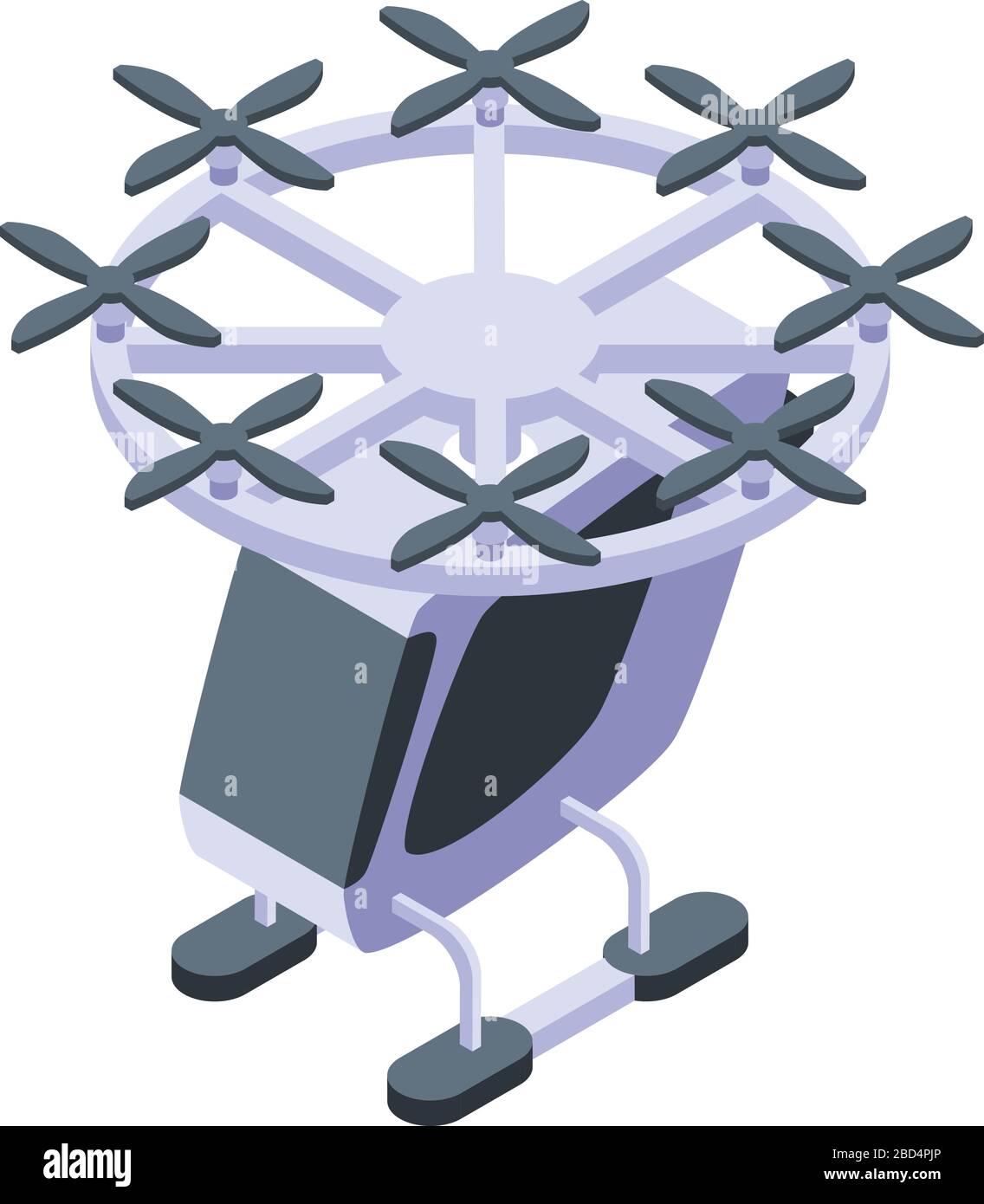 Taxi drone icon, isometric style Stock Vector