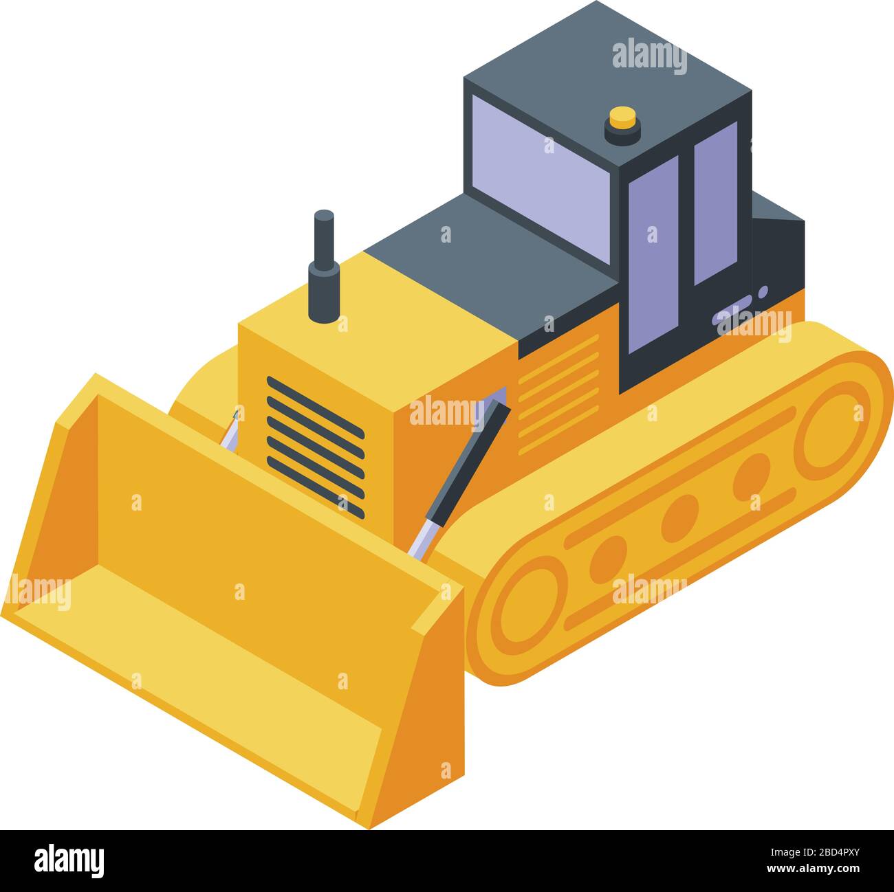 Dozer bulldozer machine icon, isometric style Stock Vector
