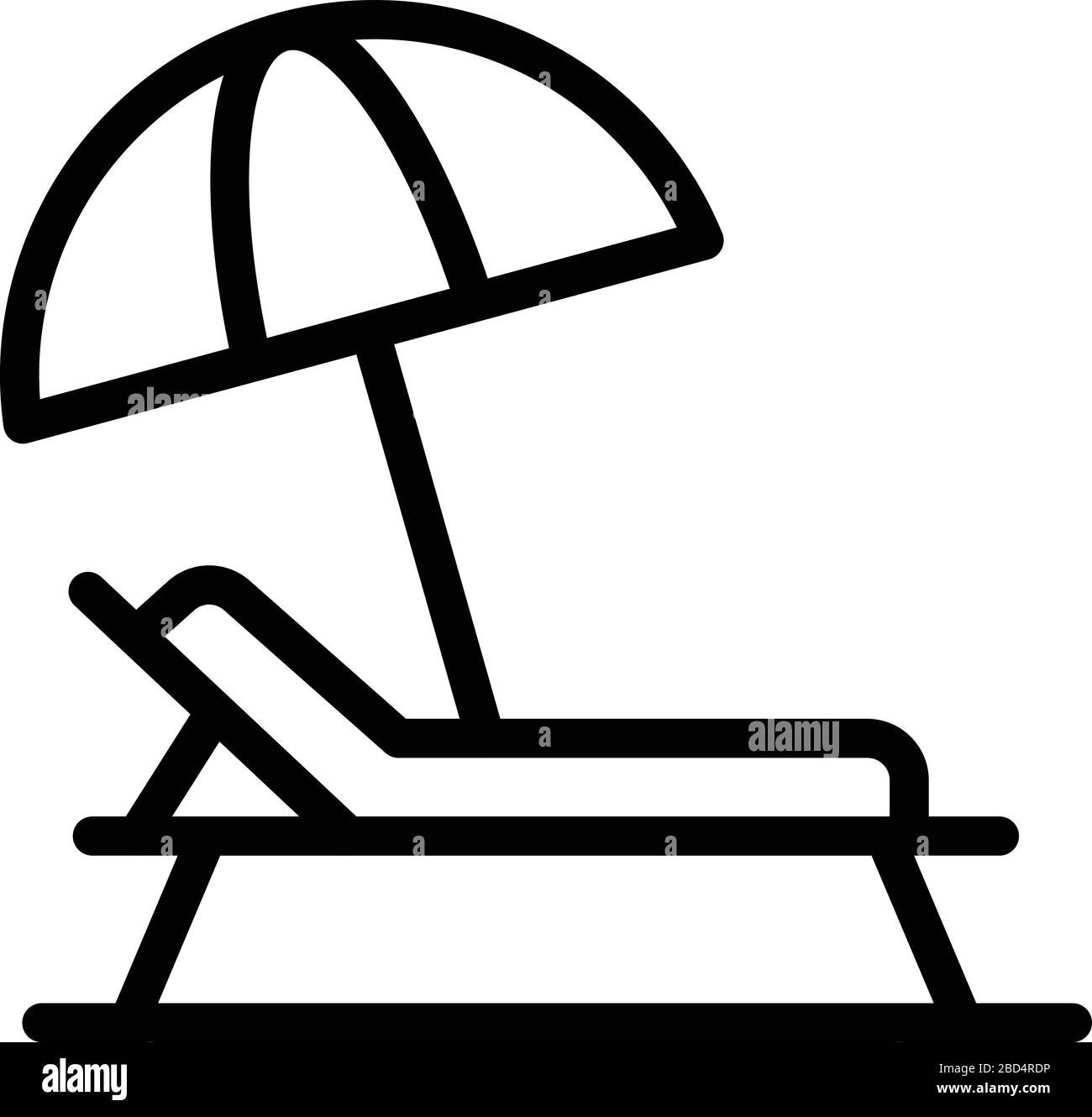 Beach chair icon, outline style Stock Vector Image & Art Alamy