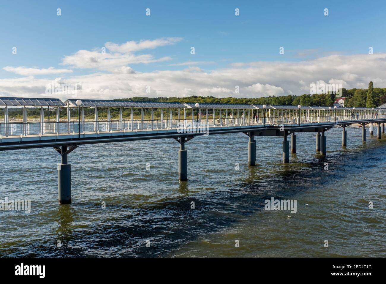 The pier, known as Seebrücke in German, at Heringsdorf on the island of Usedom, Baltic Coast, Germany Stock Photo