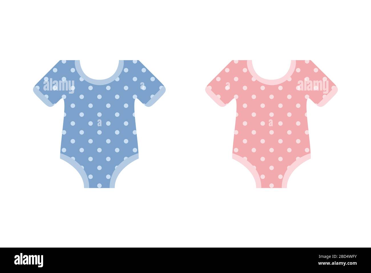 Premium Vector  Child bodysuit icon pink and blue baby clothes baby shirt  for boy and girl