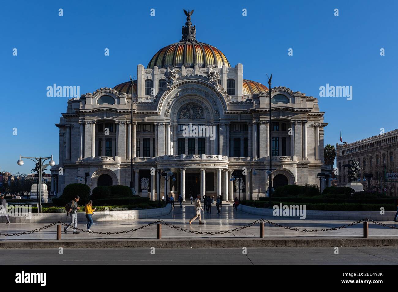 Fine Arts Palace - Palacio de Bellas Artes cultural center in Mexico City, Mexico. Stock Photo