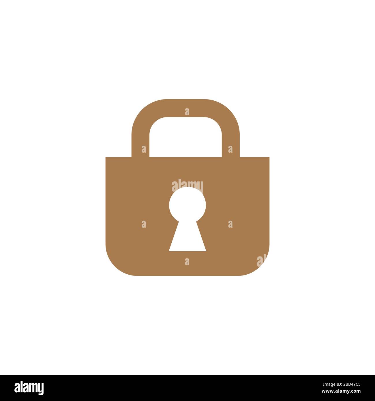 Padlock icon vector. Lock flat design best icon Stock Vector Image ...