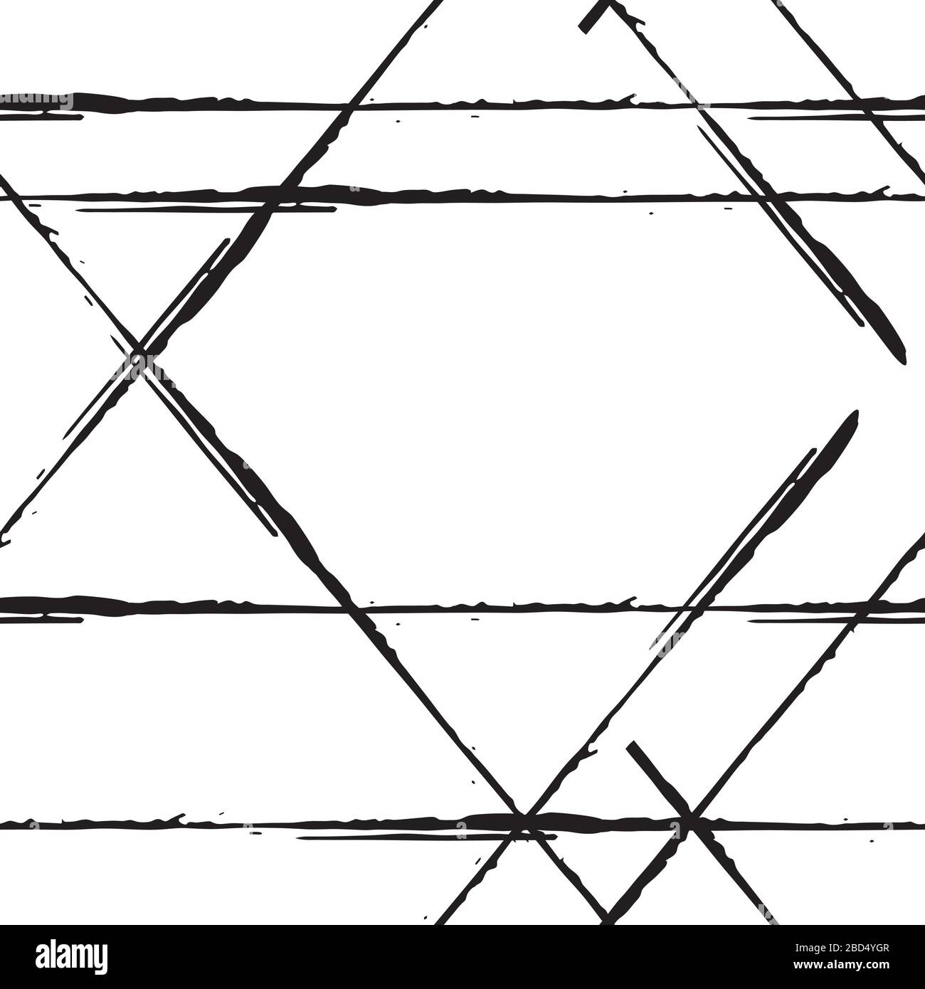 Black ink grunge line vector seamless pattern background. Hand drawn ...