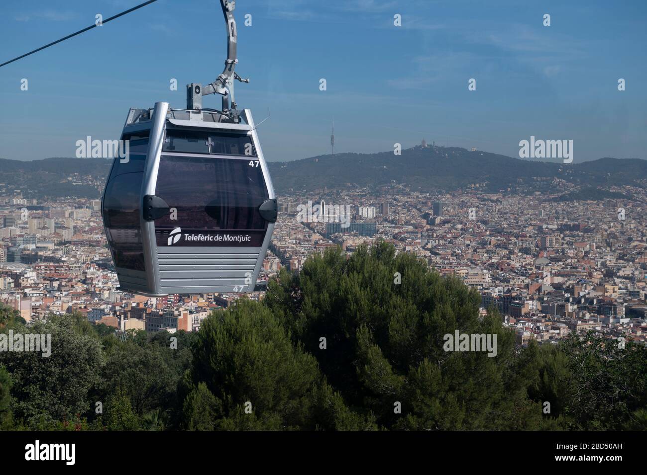 Cable car, Montjuïc Castle, Montjuïc Hill, Barcelona, Catalonia, Spain, Europe Stock Photo Alamy