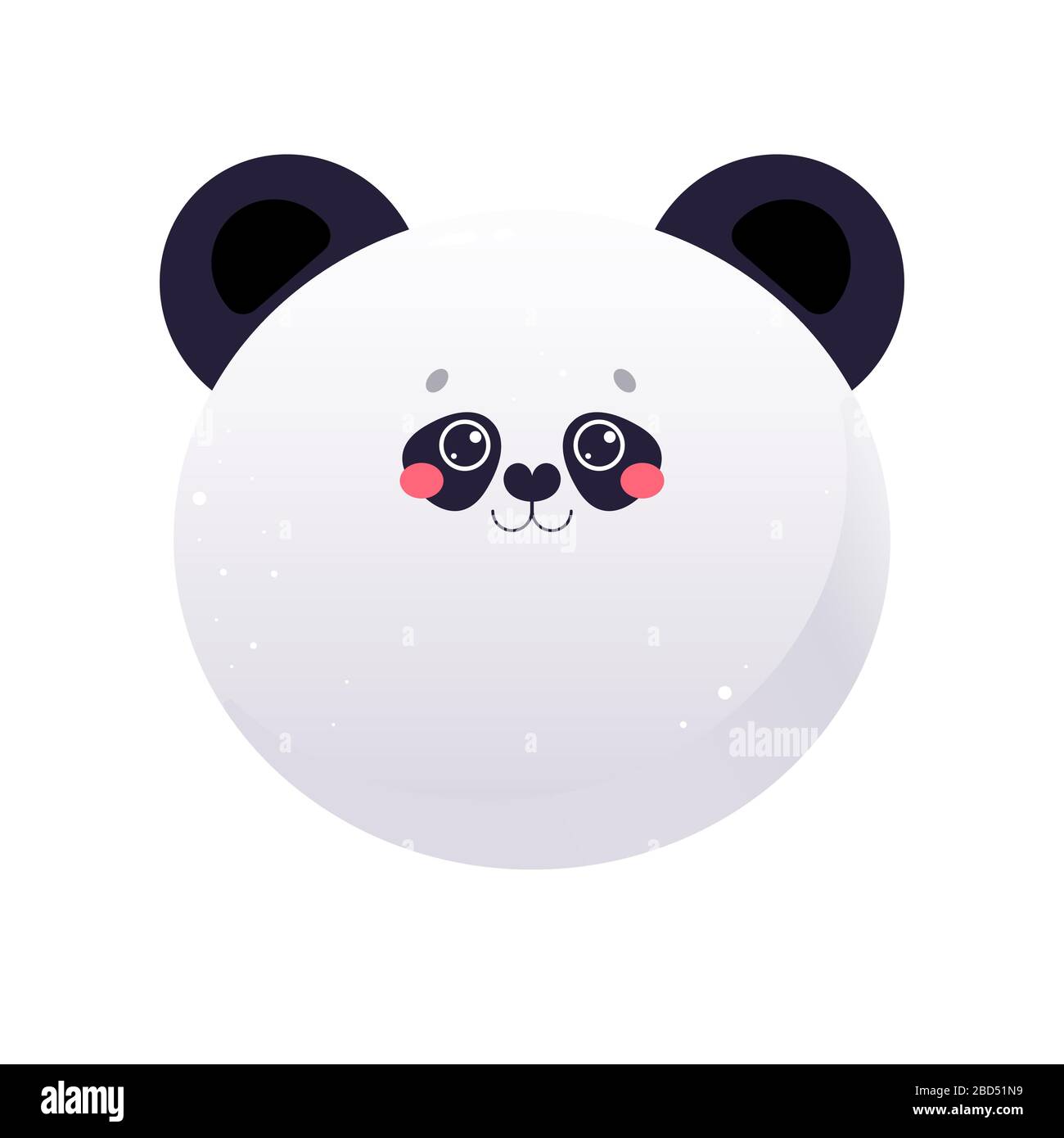 Cute Kawaii Panda, Bear. Animal isolated on a white background. Vector  illustration Stock Vector Image & Art - Alamy