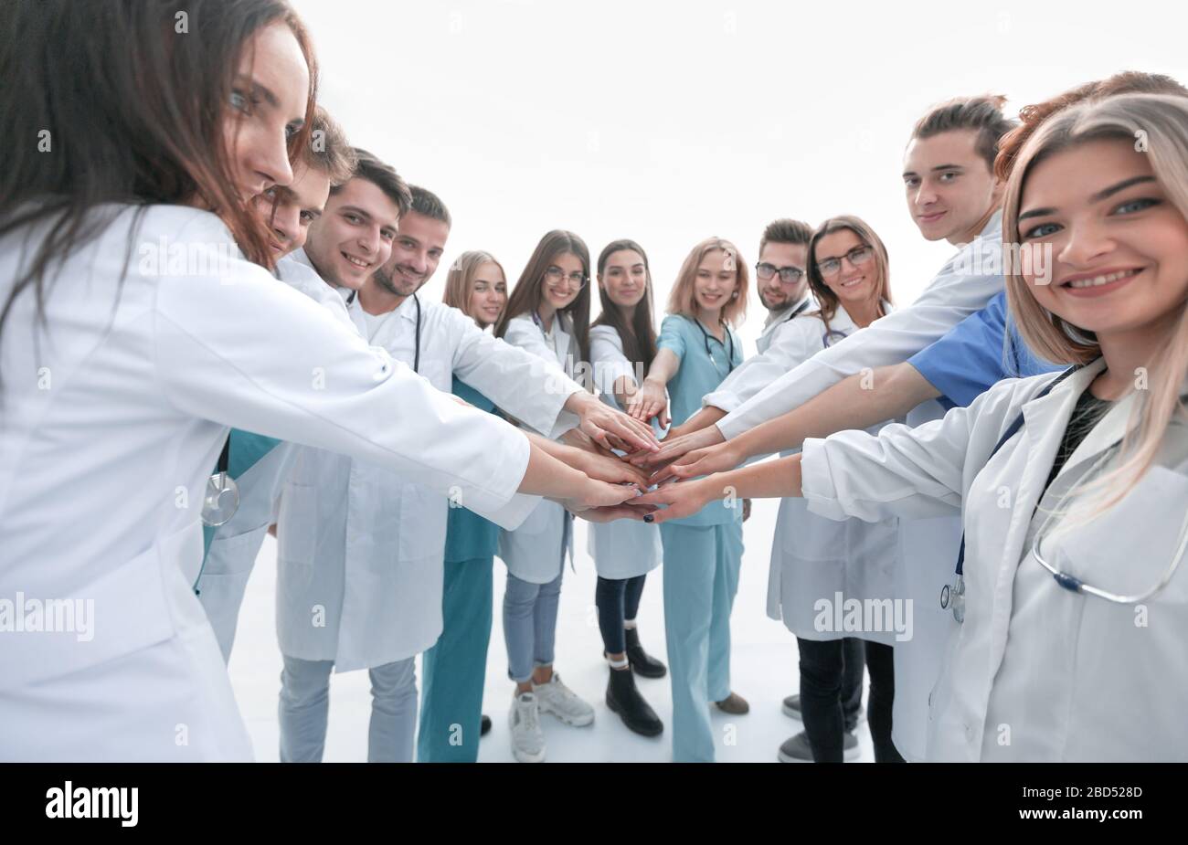 group of diverse medical professionals showing their unity Stock Photo ...