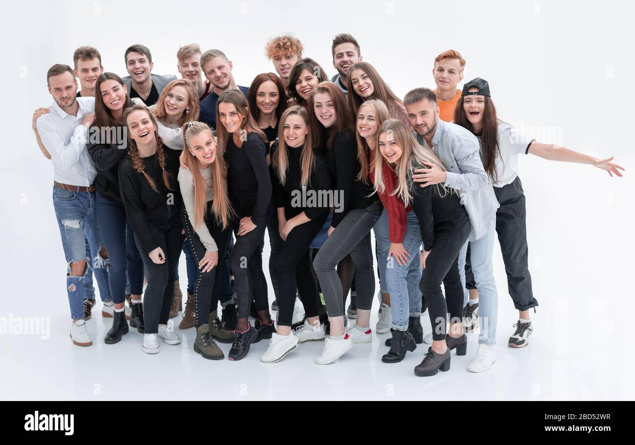 large group of diverse young people standing together Stock Photo - Alamy