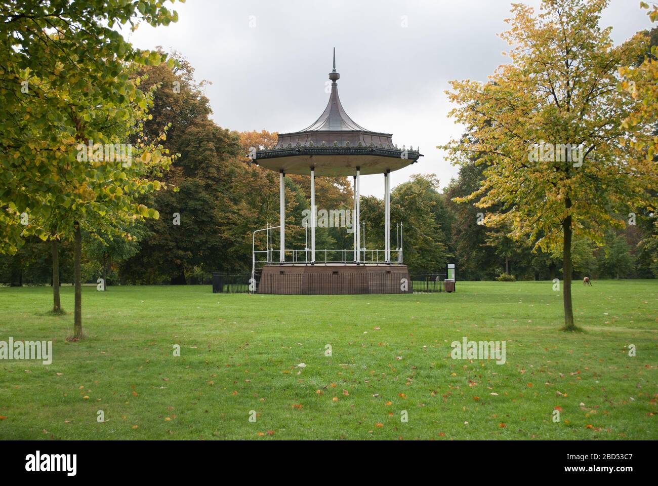 Victorian Bandstand in Kensington Gardens, London W2 by J. Markham Office of Works Stock Photo
