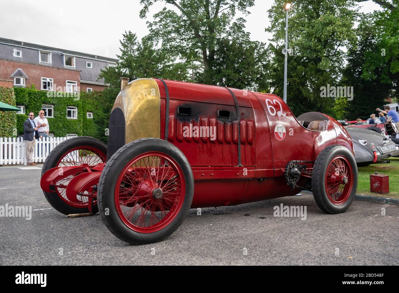 The Beast of Turin, Fiat S76 at Chateau Impney hill climb Stock Photo