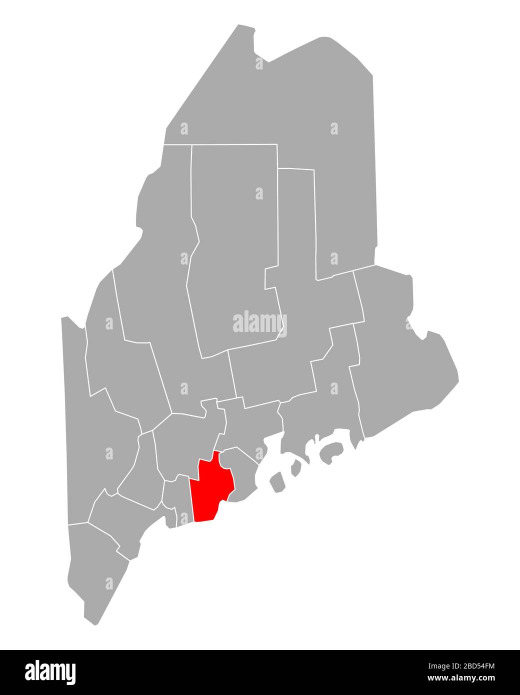Map of Lincoln in Maine Stock Photo - Alamy