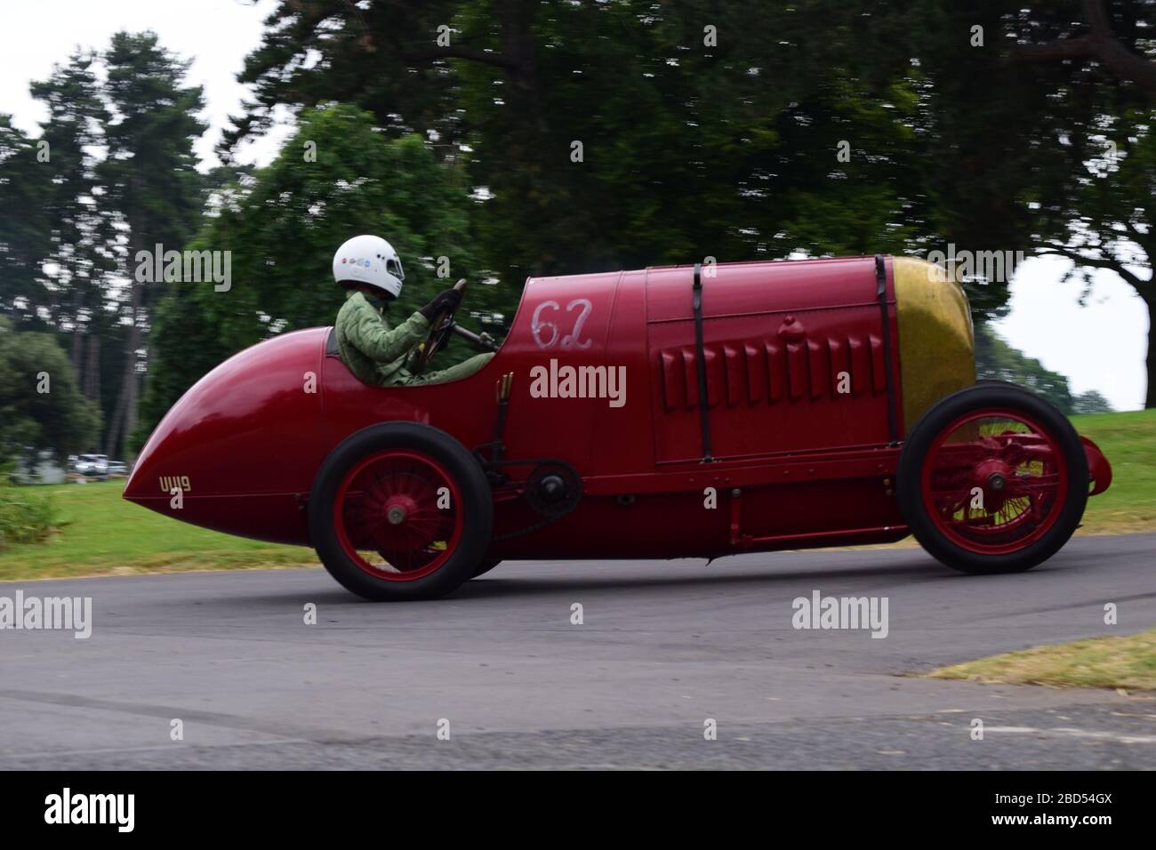 The Beast of Turin, Fiat S76 at Chateau Impney hill climb Stock Photo