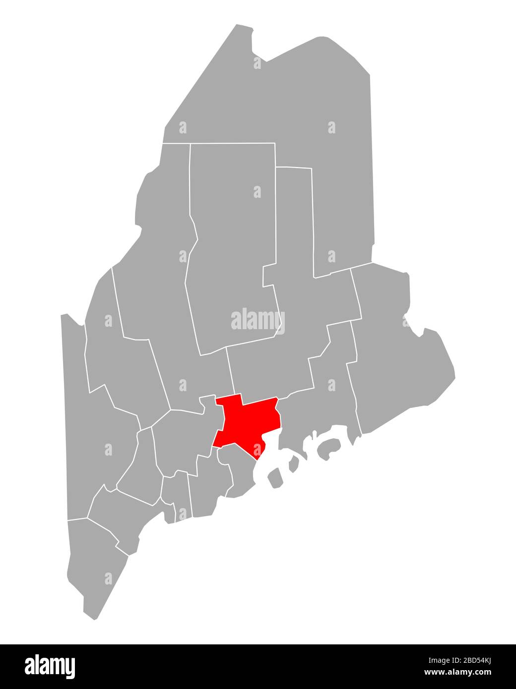 Map of Waldo in Maine Stock Photo Alamy