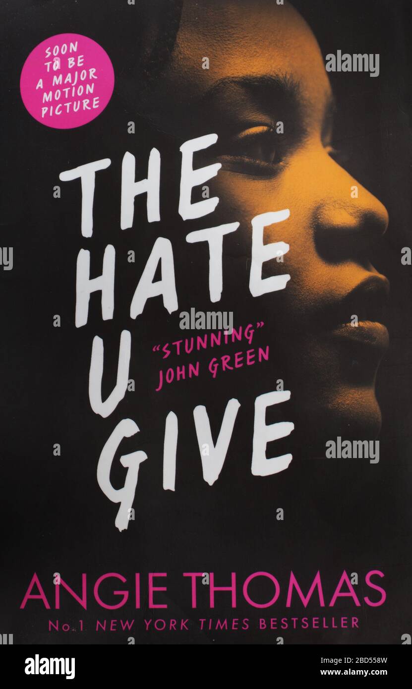 The book, The Hate U Give, THUG by Angie Thomas Stock Photo