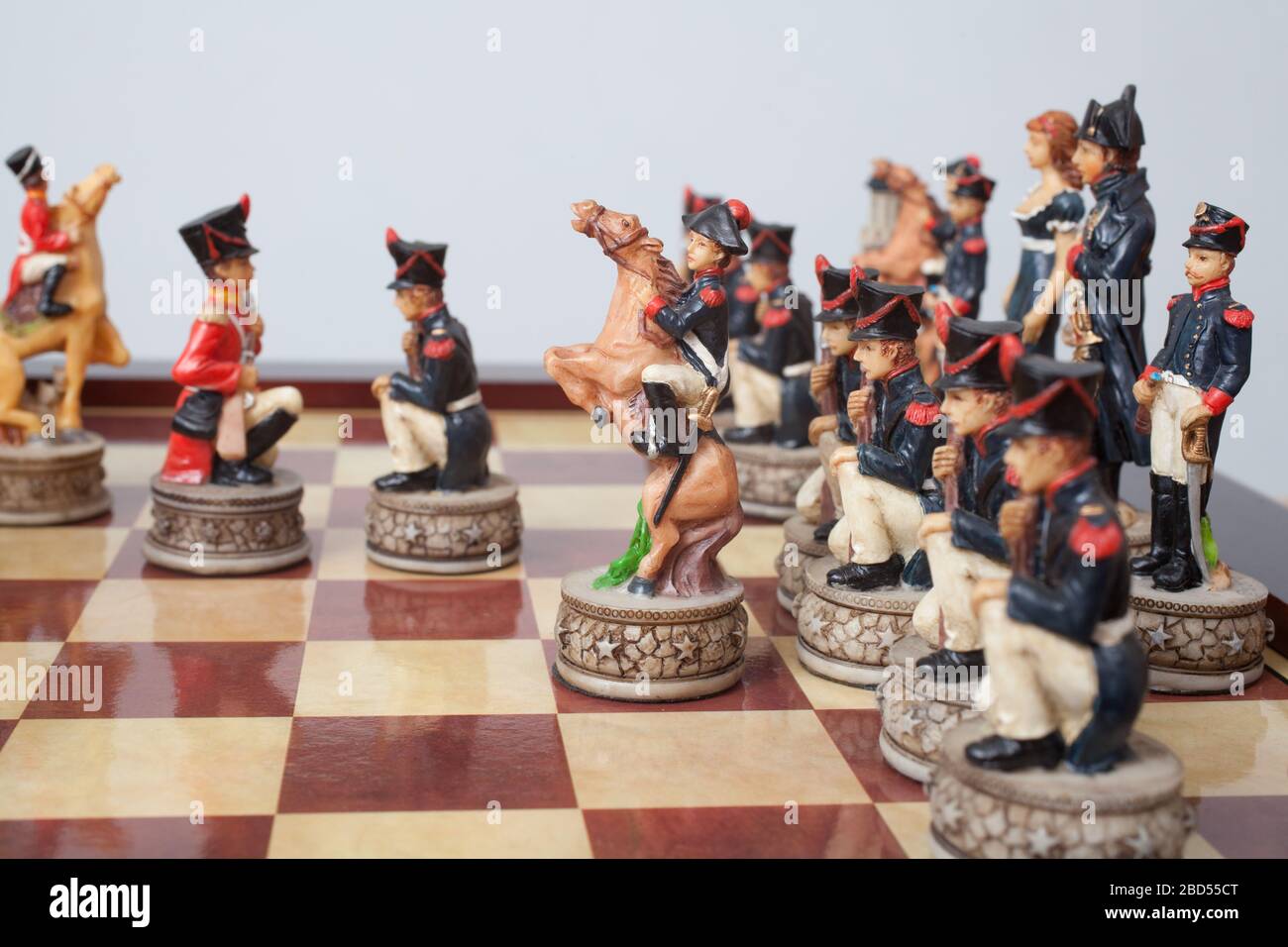 Four Chess Piece Knight on a Chess Board Stock Photo - Image of board,  army: 138703686