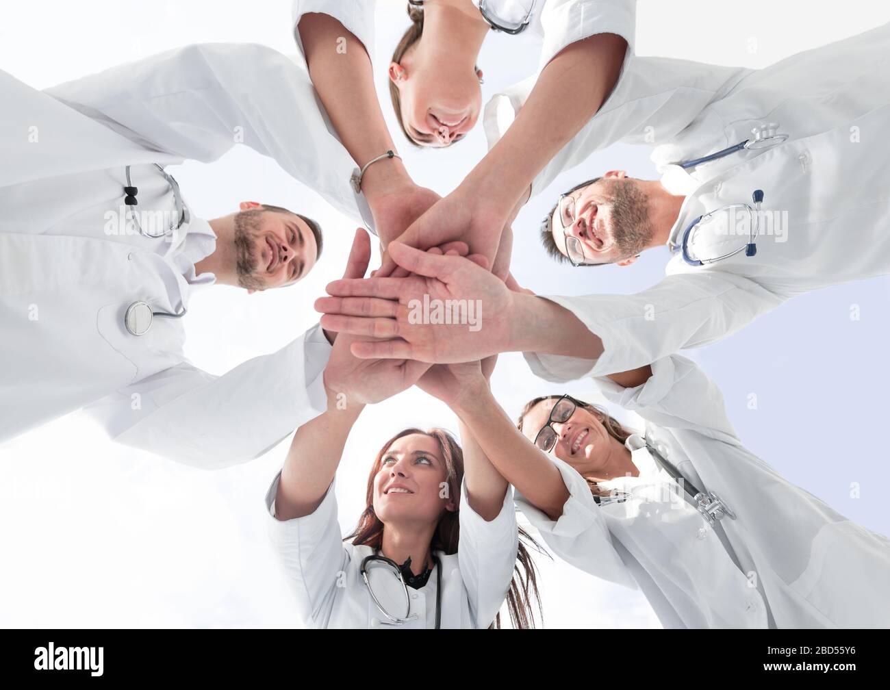 group of diverse medical professionals showing their unity Stock Photo ...