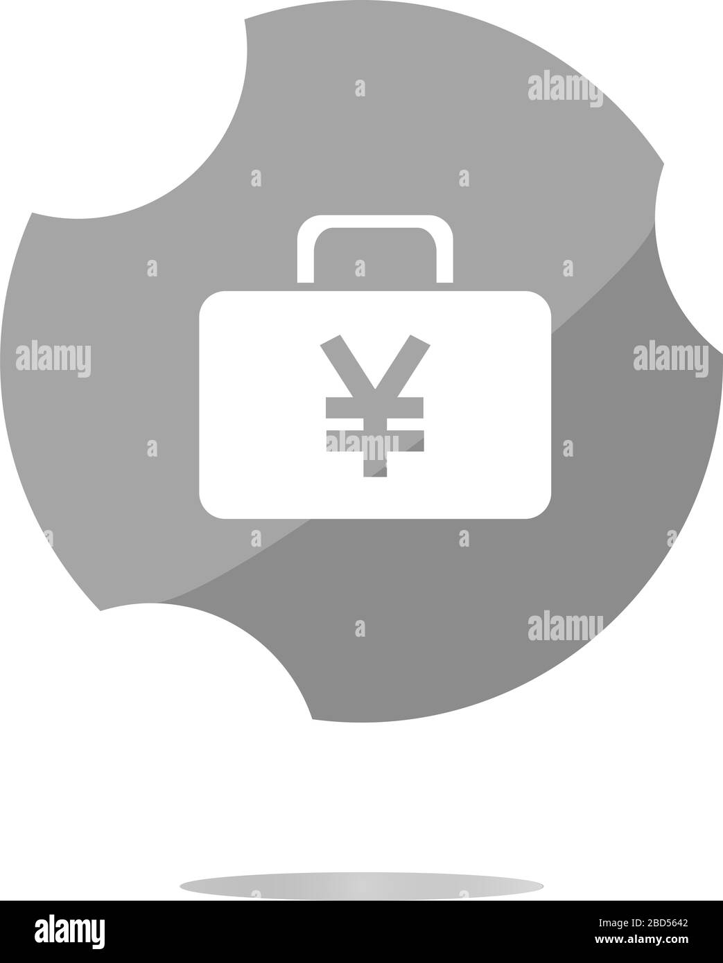 Case with Yen JPY sign icon. Briefcase button Stock Photo