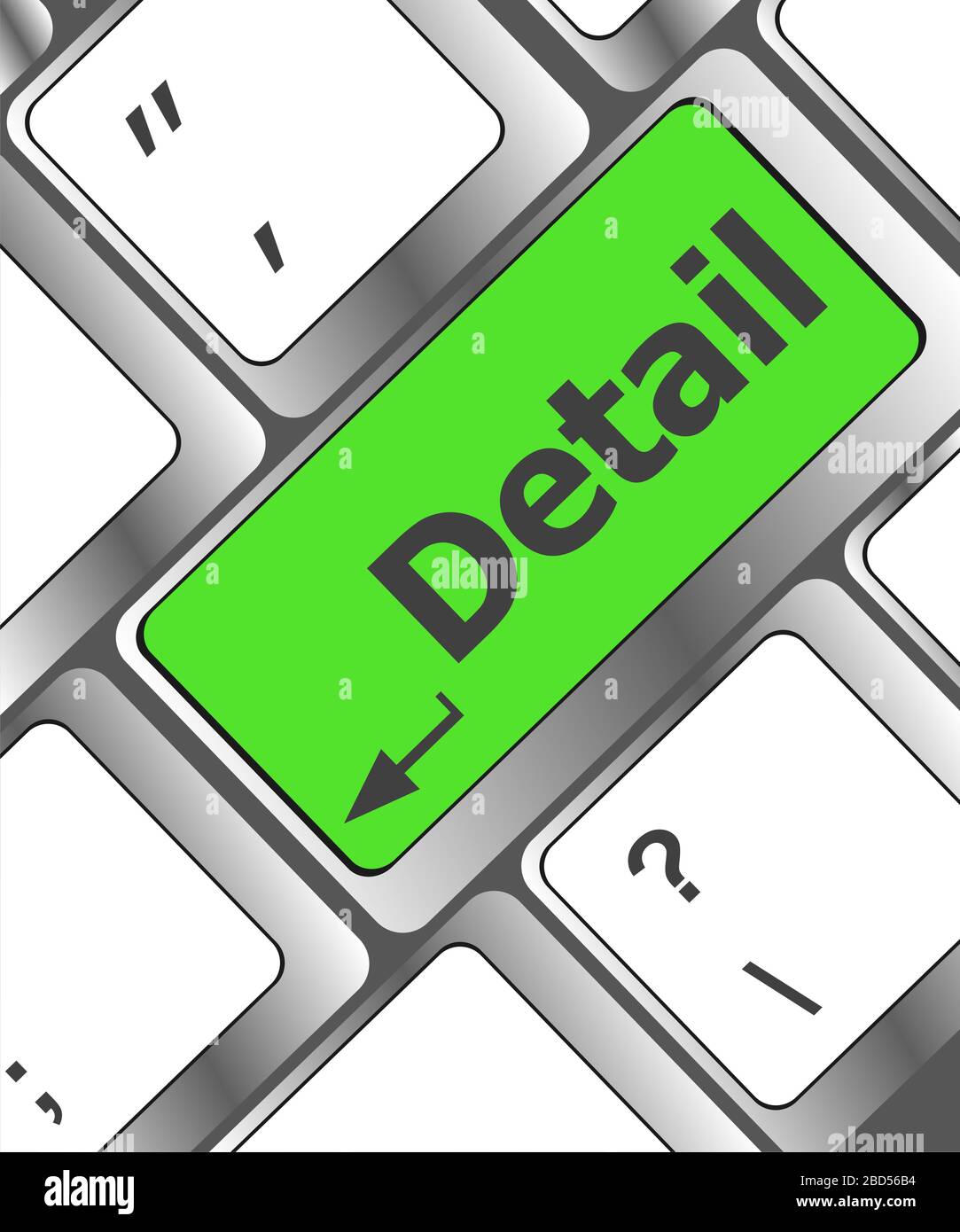 Detail of the keyboard with color key Detail Stock Photo - Alamy