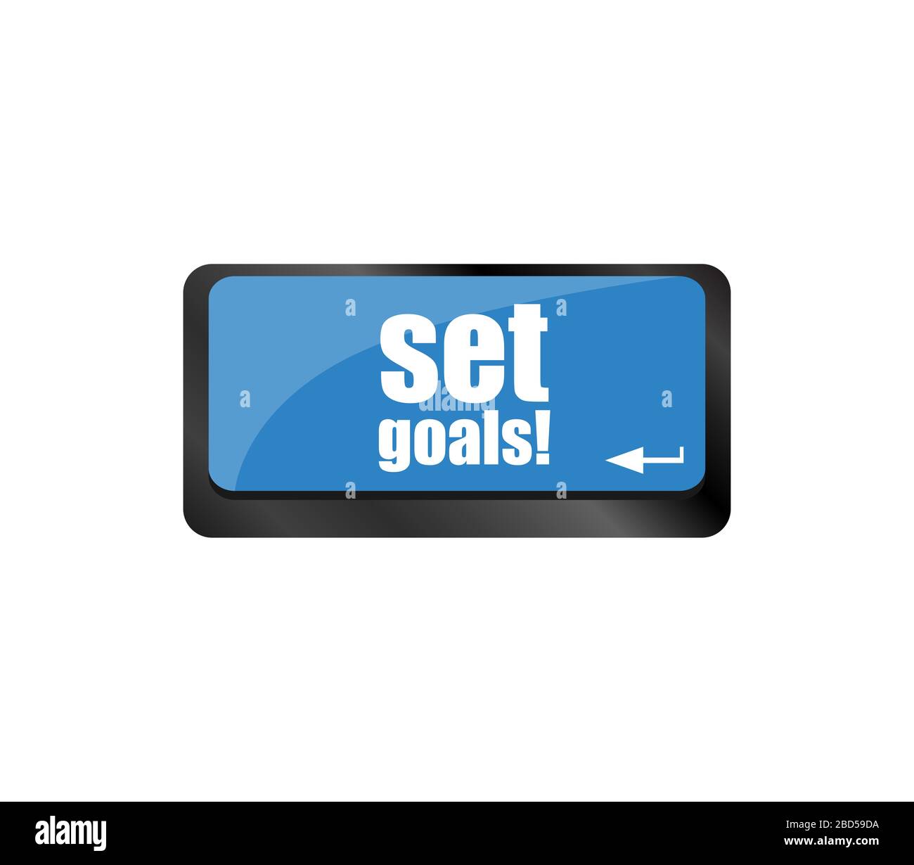 set goals button on keyboard - business concept Stock Photo