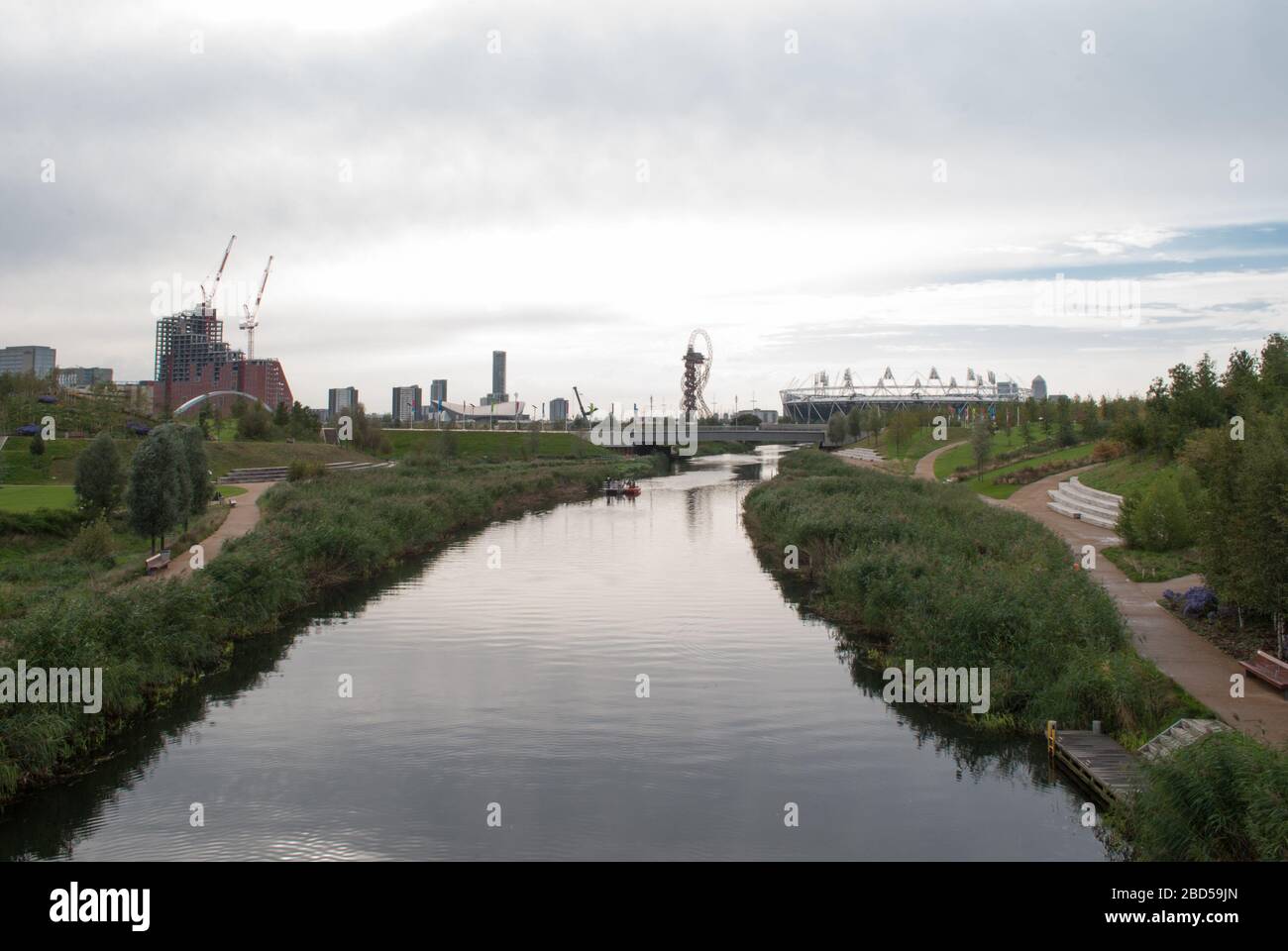 Landscape Architecture London 2012 Olympics Queen Elizabeth Olympic Park, Stratford, London, E20 2AD by Hargreaves Associates LDA Design Stock Photo
