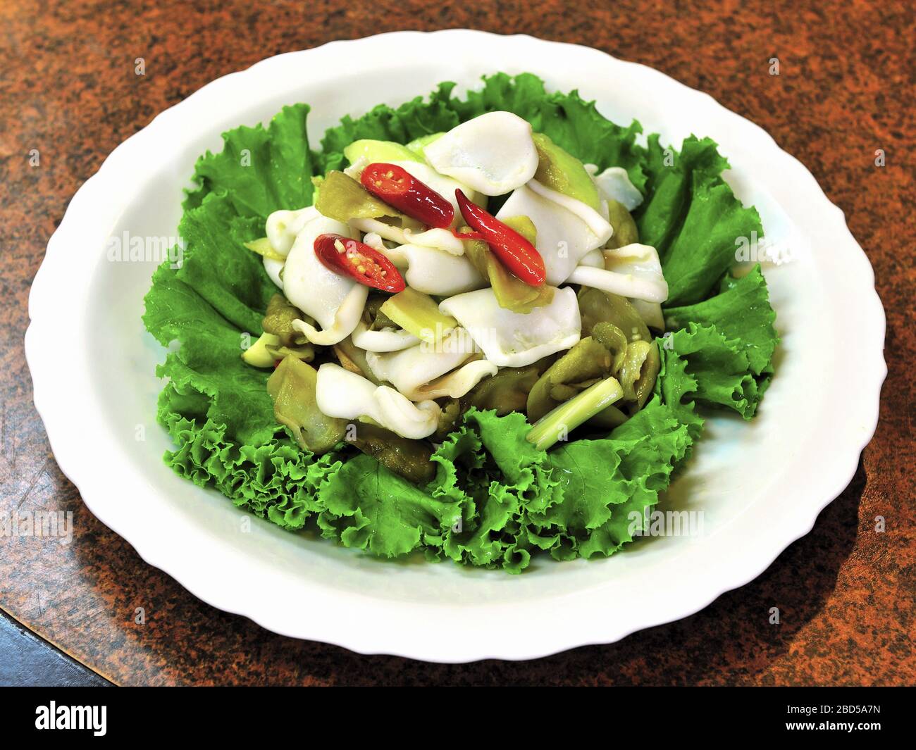 The food portrait of seafood Squid Stock Photo - Alamy
