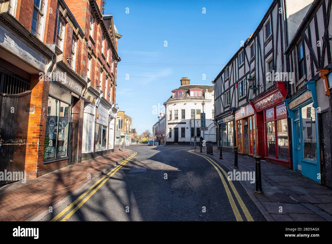 Toothill Lane Mansfield town centre captured during the Covid-19 ...