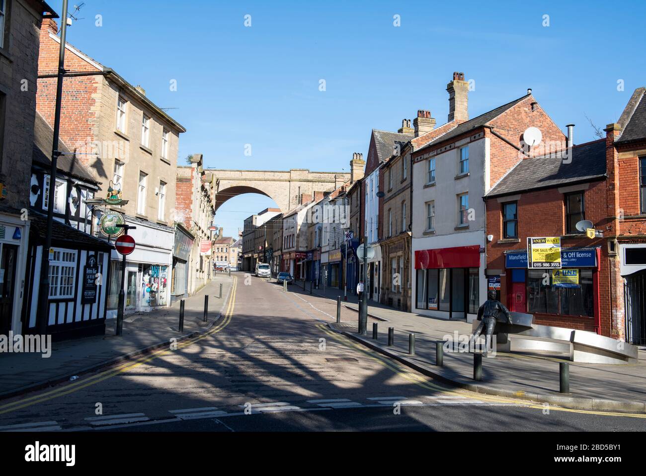 Church Street Mansfield Town Centre Captured During The Covid 19