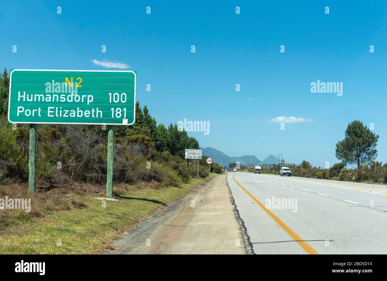Tsitsikamma, Eastern Cape, South Africa. 2019. The N2 highway at Tsitsikamma along the Garden Route a scenic drive. Stock Photo