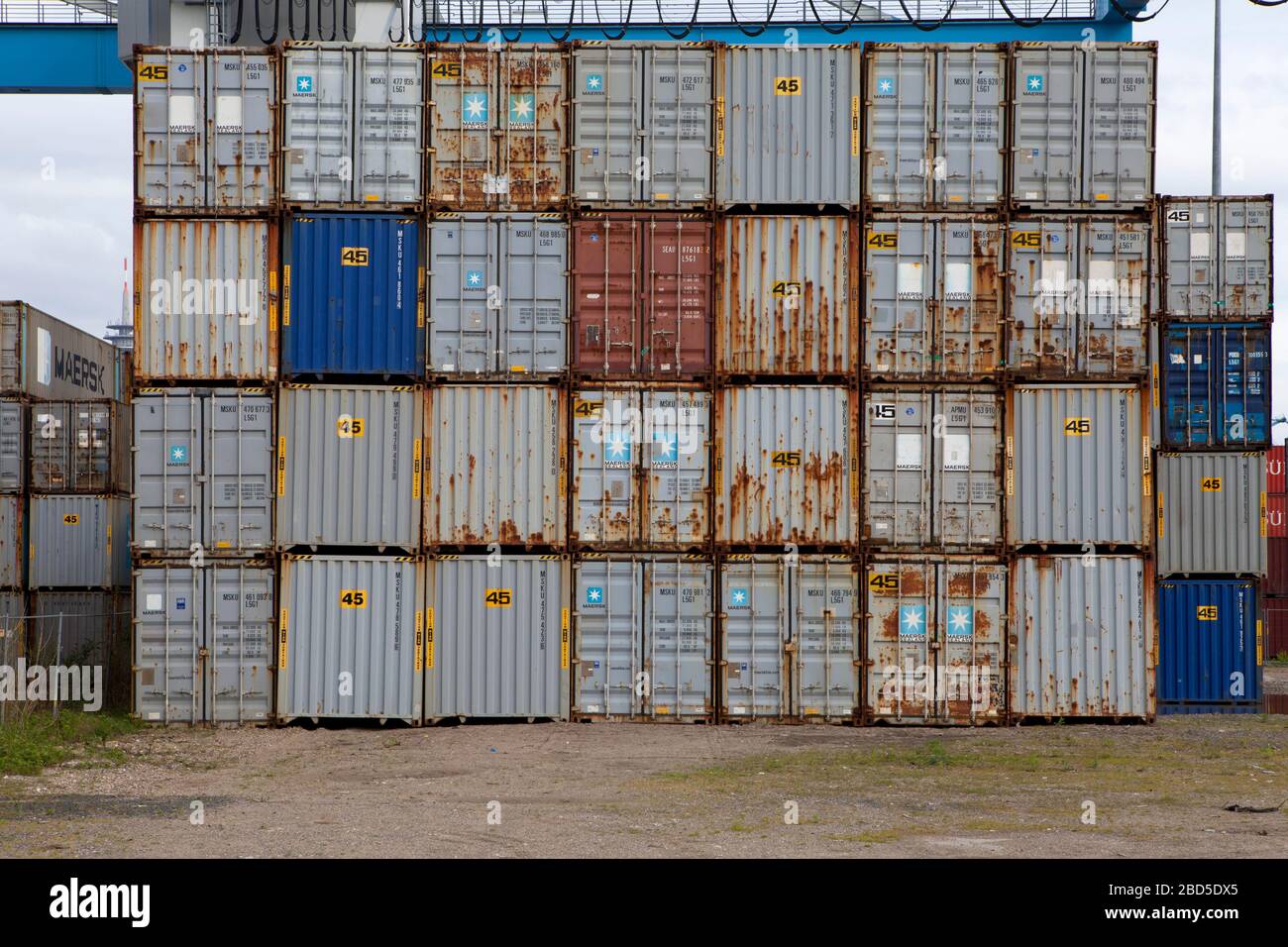 Container for international shipping Stock Photo