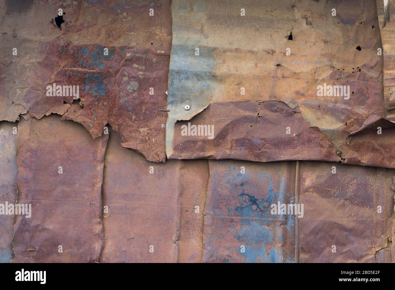 Corrugated iron wall, Mathare, Nairobi, Kenya. Mathare is a collection ...