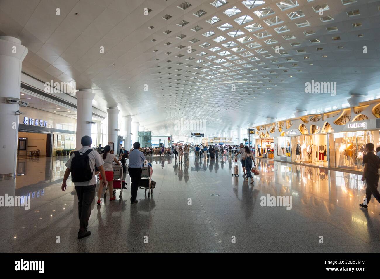 departure hall, Hangzhou airport, China Stock Photo