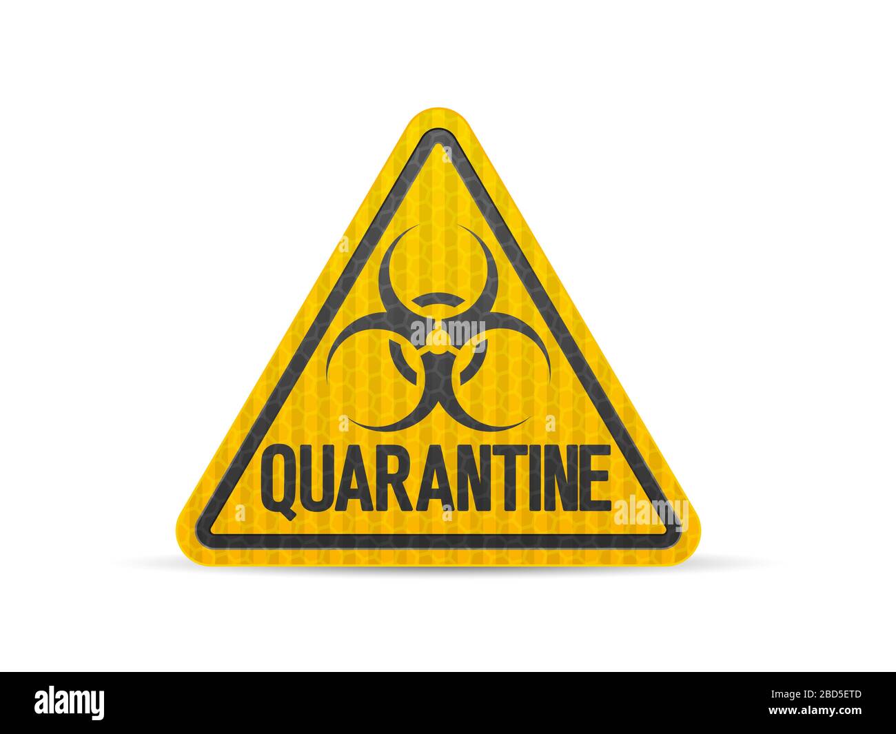 Road sign quarantine on a white background. Vector illustration Stock ...