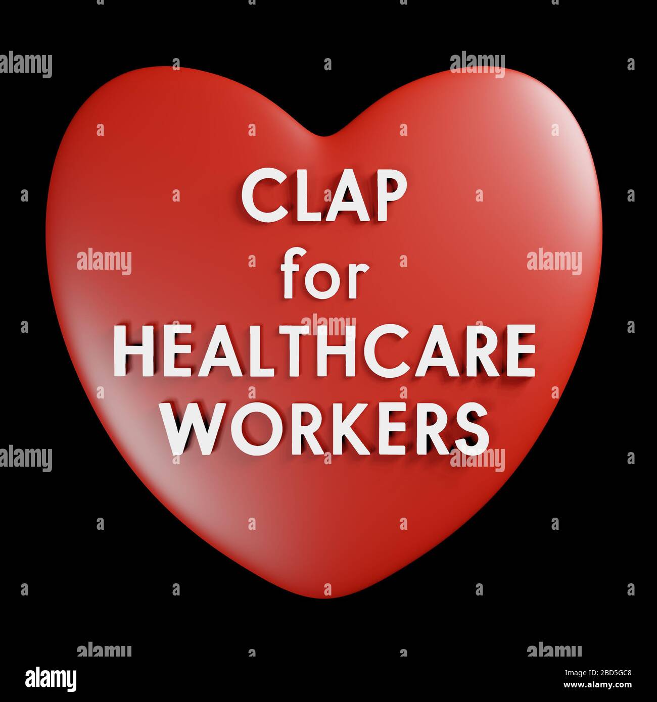 Thank You Clap For Healthcare Workers banner, appreciation of the effort of medical healthcare workers during the Covid-19 Coronavirus pandemic Stock Photo