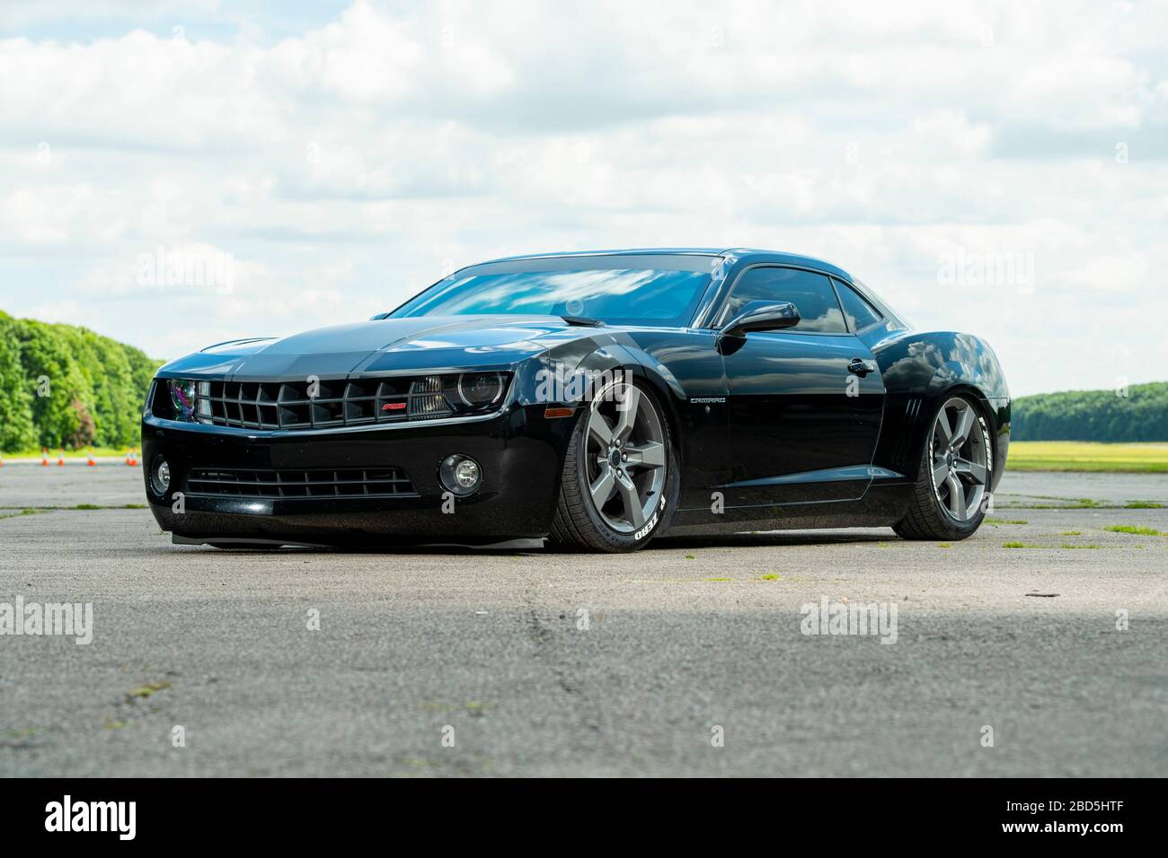 2014 Chevrolet Camaro ZS, modified with air suspension Stock Photo Alamy
