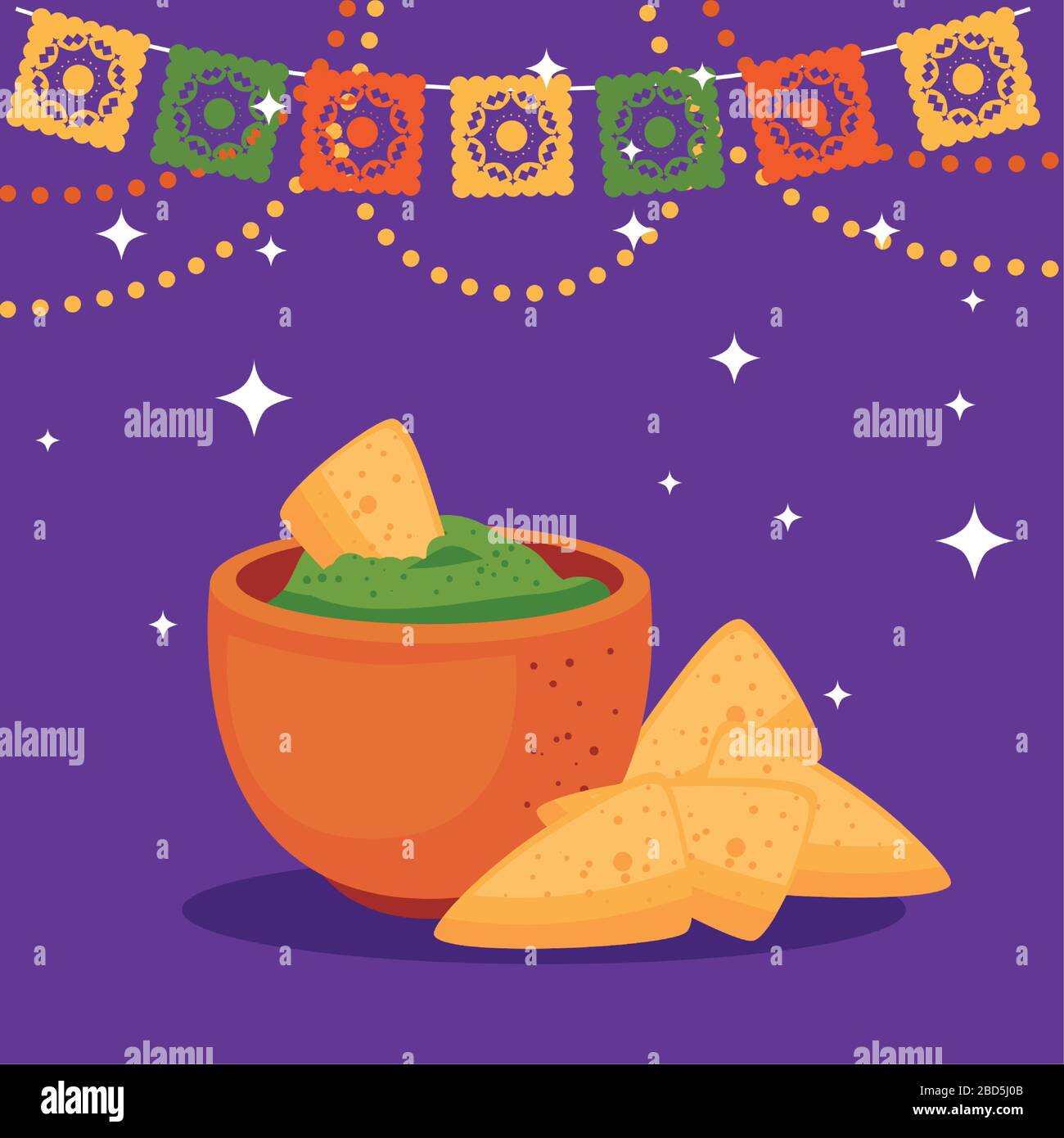 Mexican bowl with nachos vector design Stock Vector Image &amp; Art - Alamy