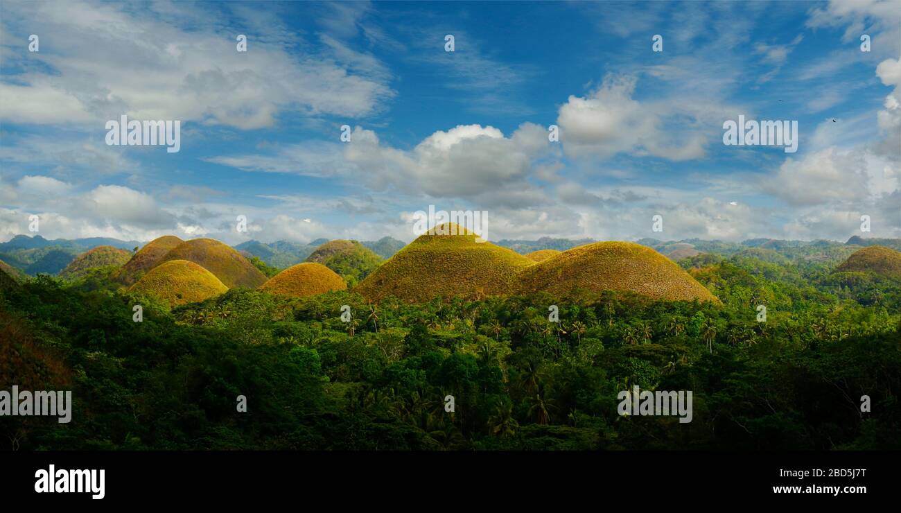 Chocolate hills landscape in Bohol island Philippines Stock Photo Alamy
