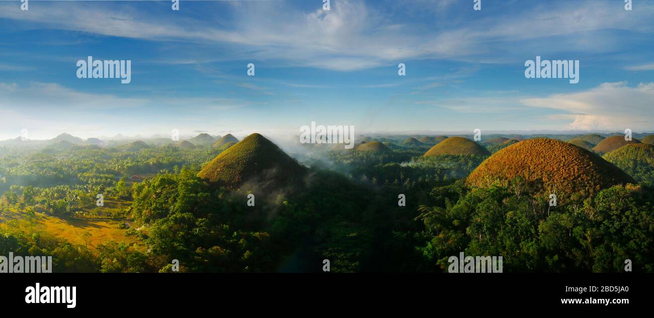 Chocolate hills landscape in Bohol island Philippines Stock Photo Alamy