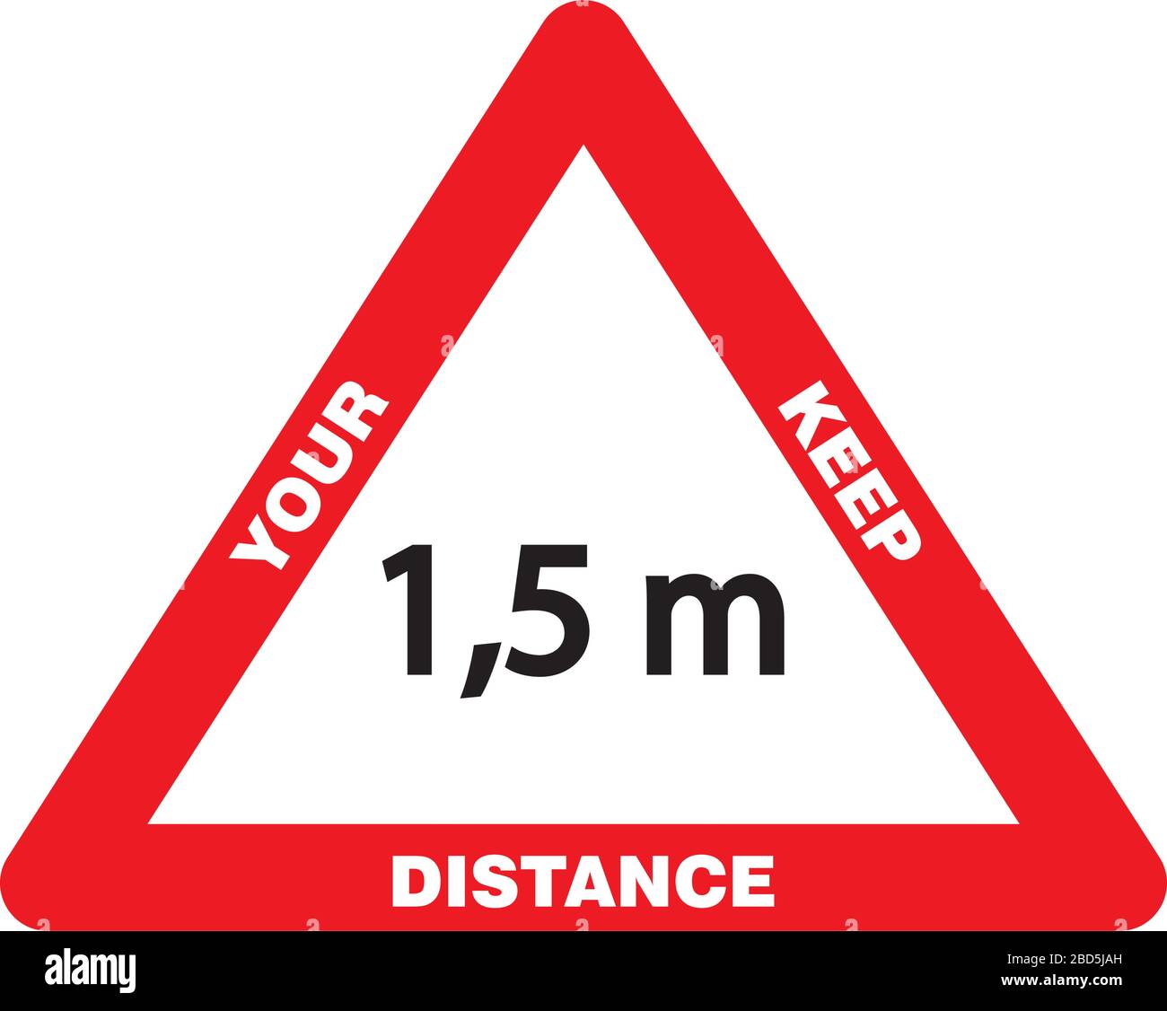 Keep distance sign. Please keep your distance. Stock Vector