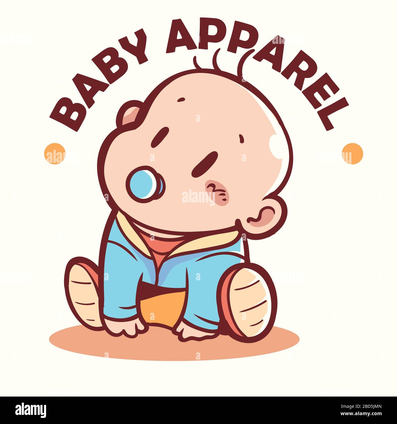 Baby Apparel Mascot / logo Stock Vector