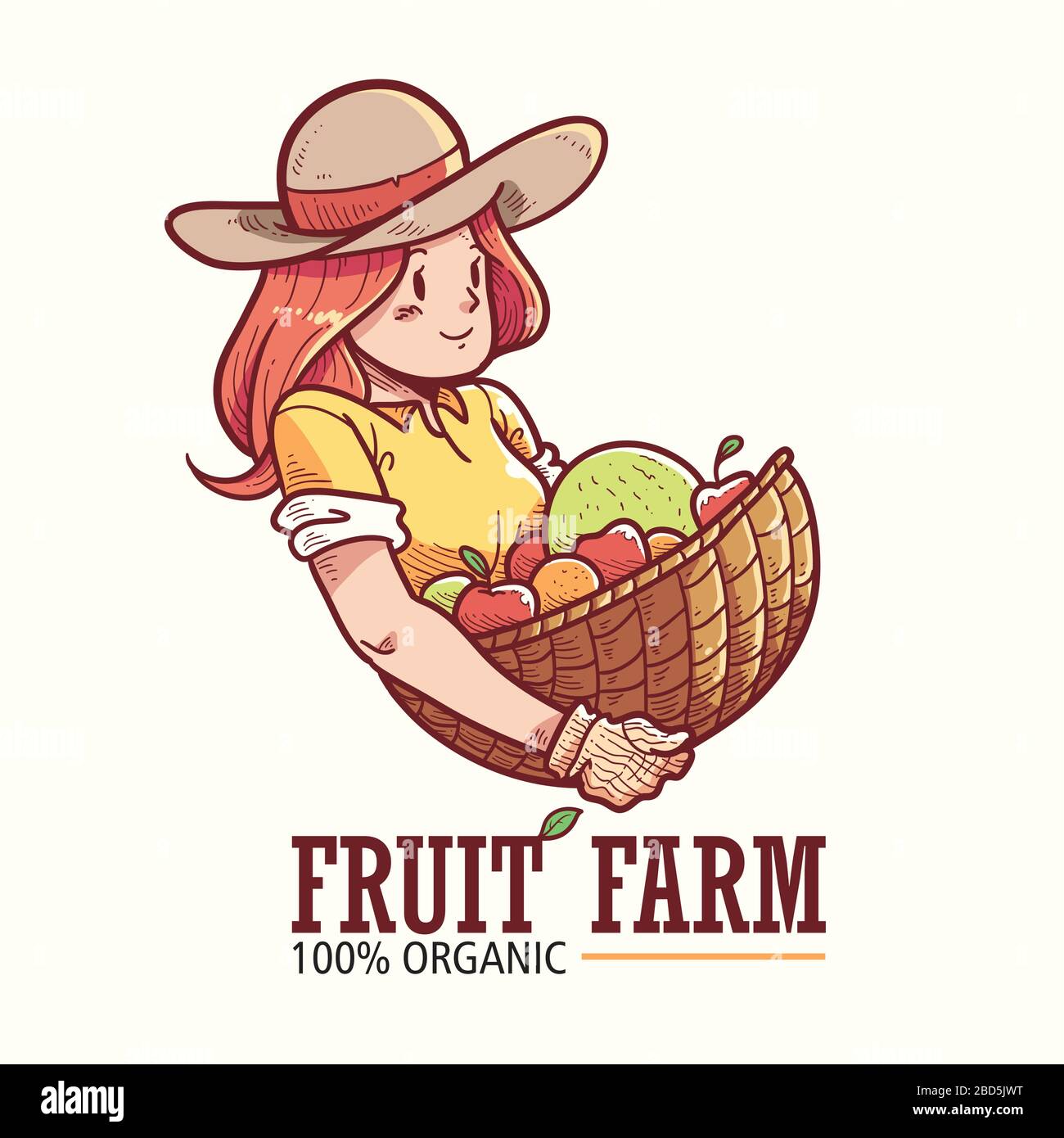 fruit farm logo Stock Vector Image & Art - Alamy