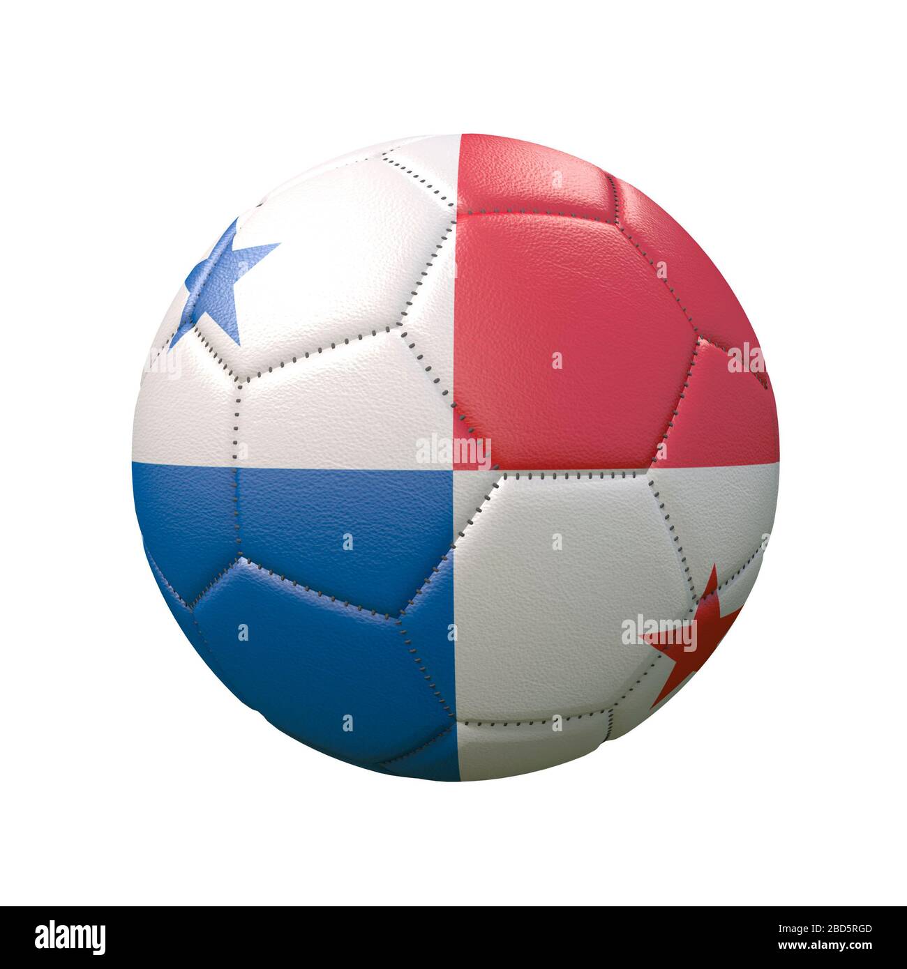 Soccer ball in flag colors isolated on white background. Panama. 3D image Stock Photo