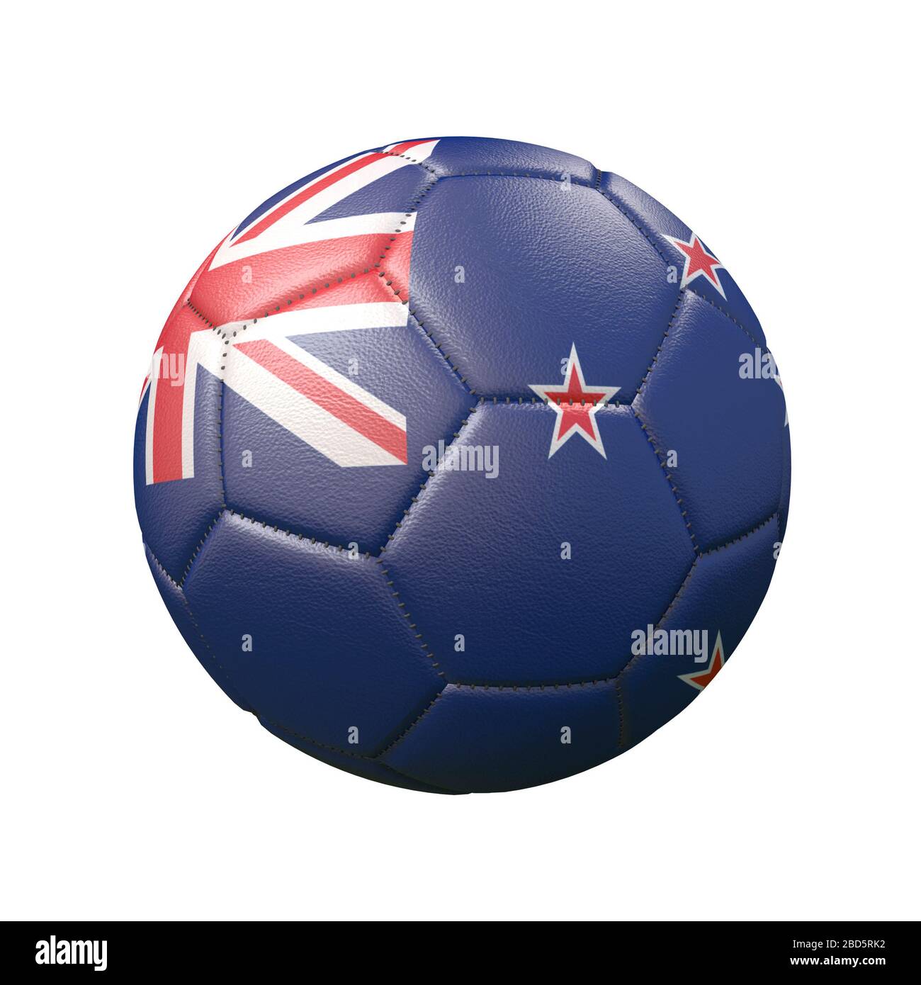 Soccer ball in flag colors isolated on white background. New Zealand