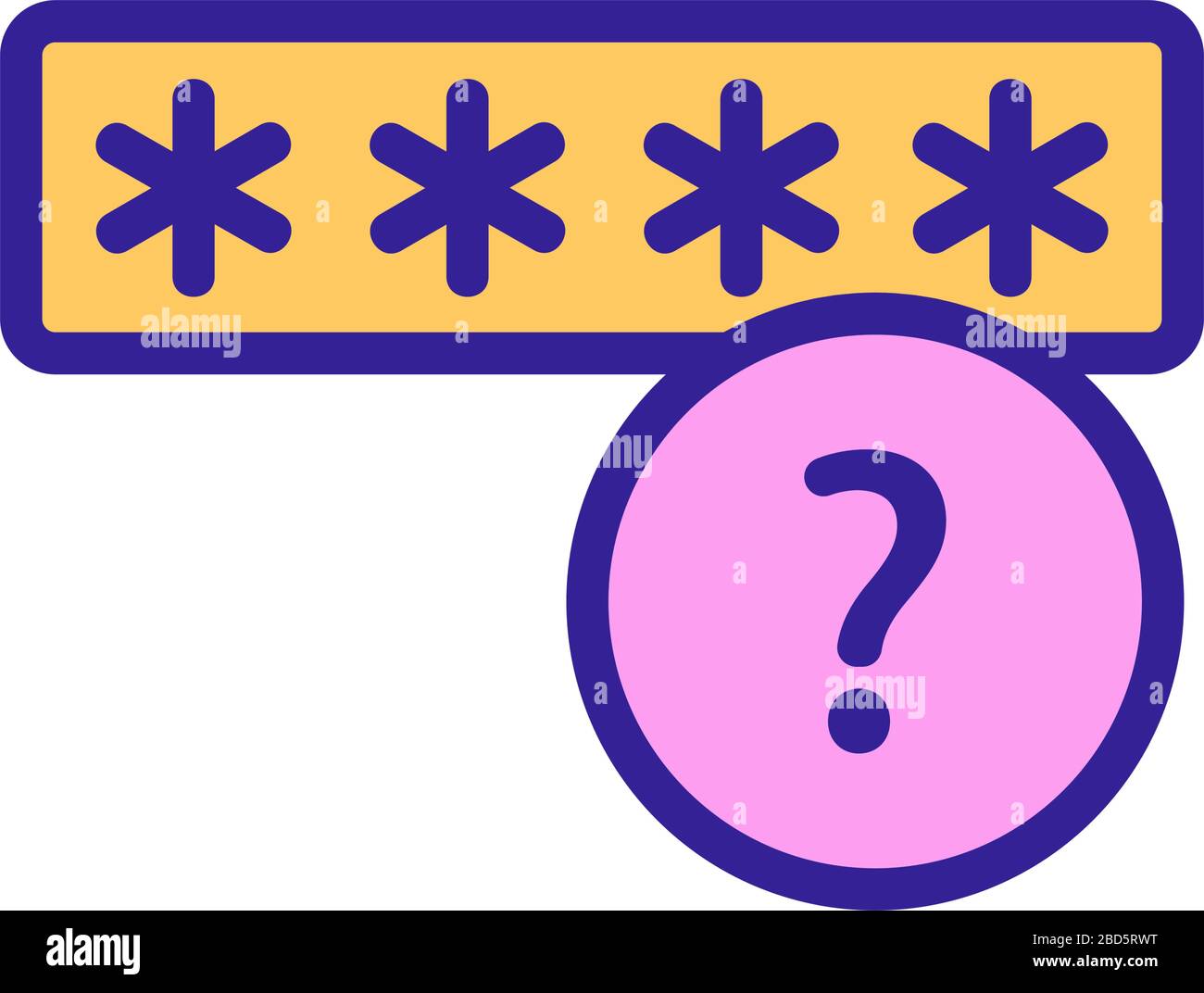 the password is encrypted icon vector outline illustration Stock Vector ...
